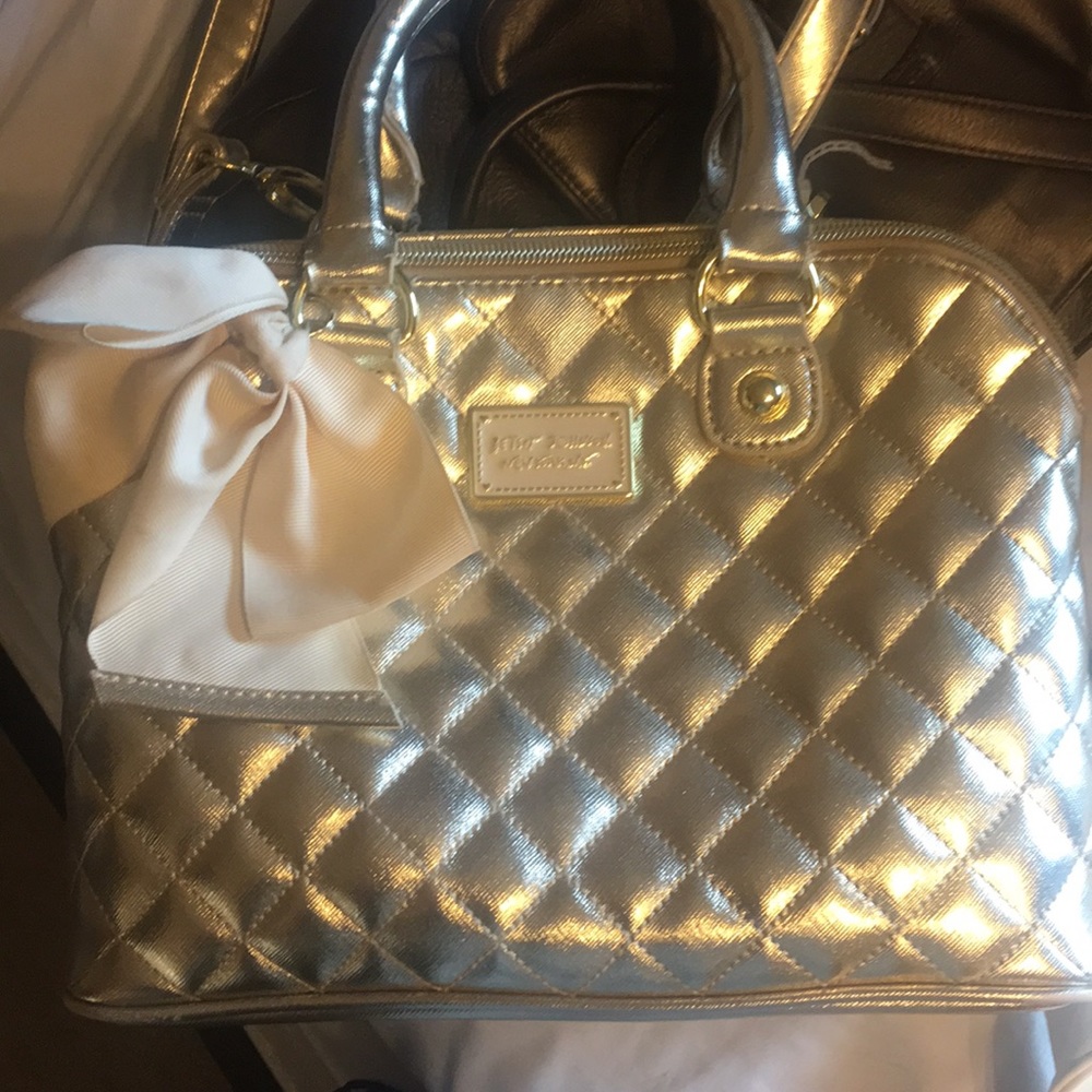 Betsy Johnson gold crossbody